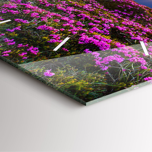 Reloj de pared cuadrado Flores al amanecer