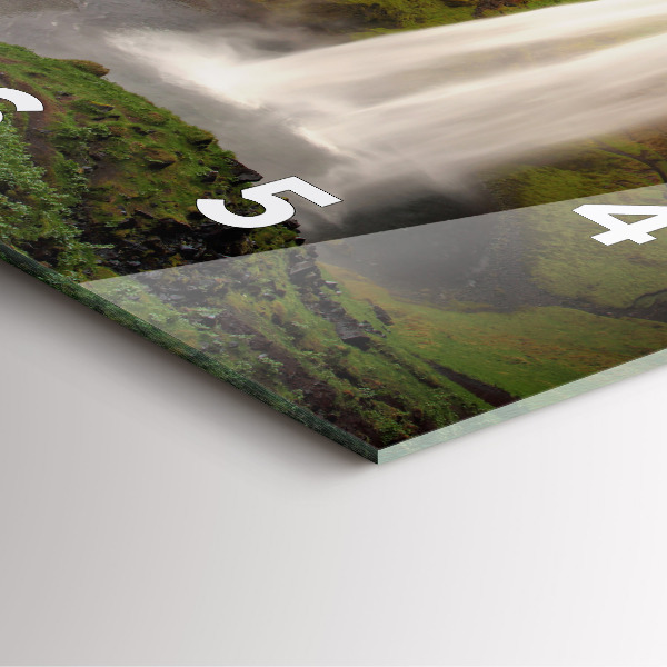 Reloj de pared cuadrado Cascada en Islandia