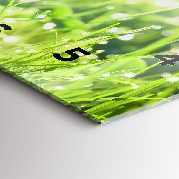 Reloj cuadrado Hierba verde