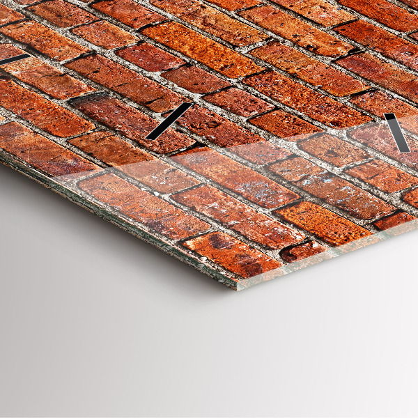 Reloj cuadrado Pared de ladrillo viejo