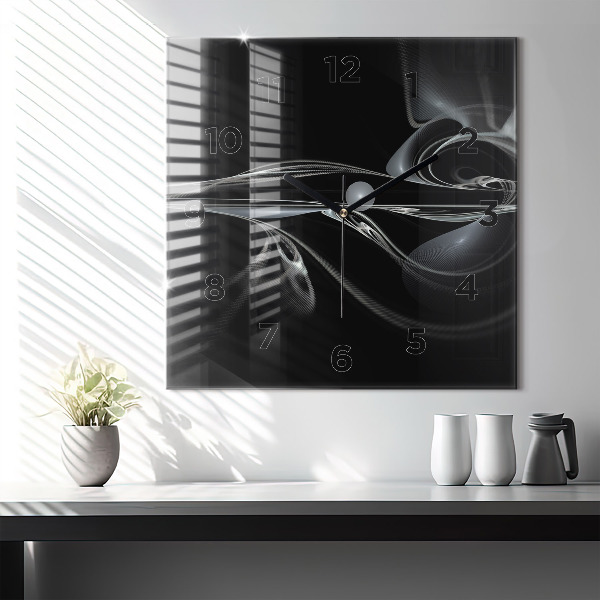 Reloj cuadrado Humo abstracto