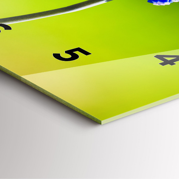 Reloj cuadrado Flores azules