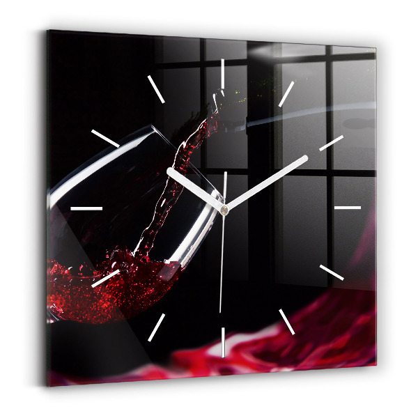 Reloj cuadrado Vino tinto