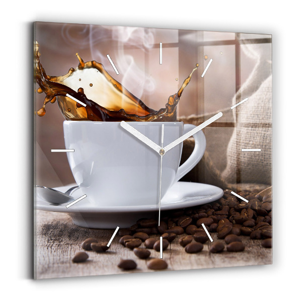 Reloj de pared cuadrado Taza de café