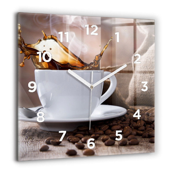 Reloj de pared cuadrado Taza de café