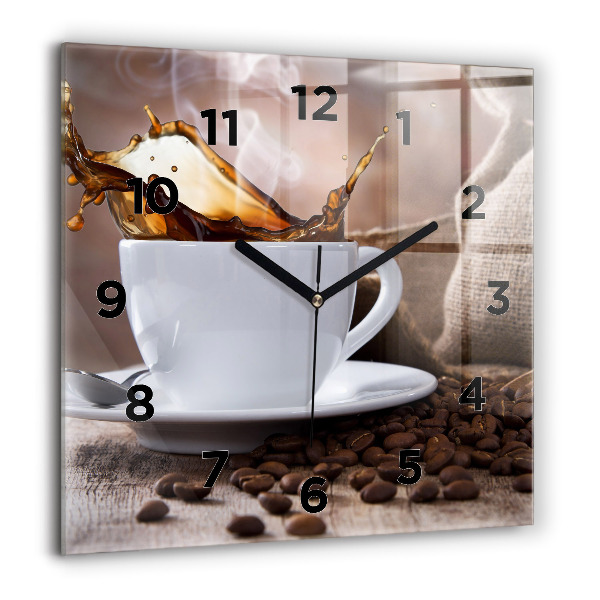 Reloj de pared cuadrado Taza de café