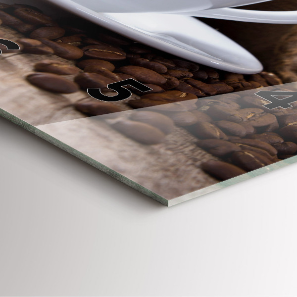 Reloj de pared cuadrado Taza de café