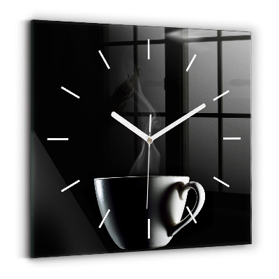 Reloj de pared cuadrado Taza de café