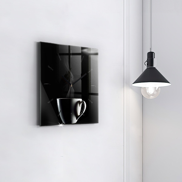 Reloj de pared cuadrado Taza de café