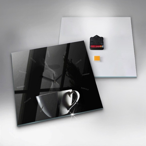 Reloj de pared cuadrado Taza de café