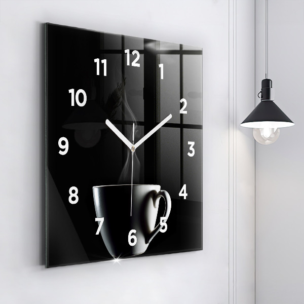 Reloj de pared cuadrado Taza de café