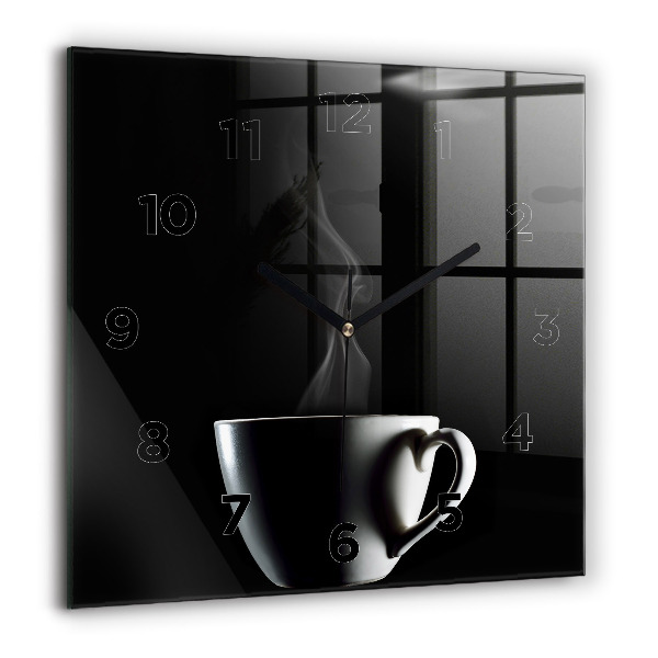 Reloj de pared cuadrado Taza de café