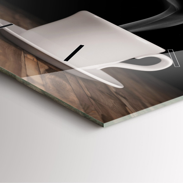 Reloj cuadrado Taza de café caliente