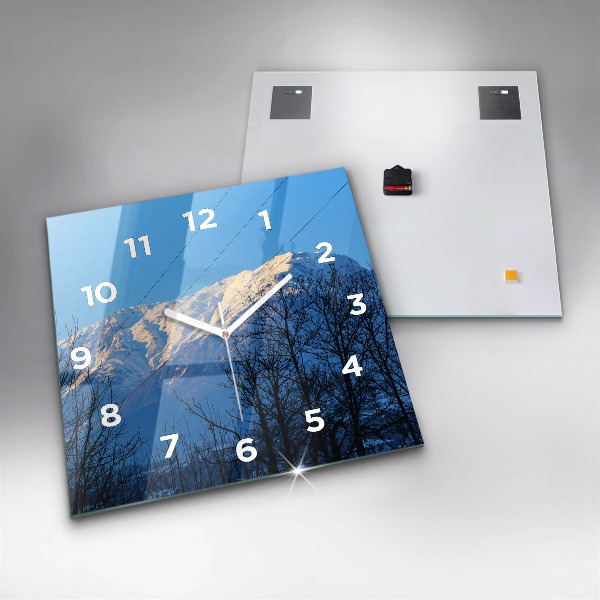 Reloj de pared cuadrado Vista de montaña