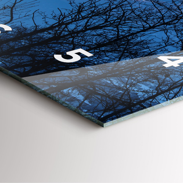 Reloj de pared cuadrado Vista de montaña