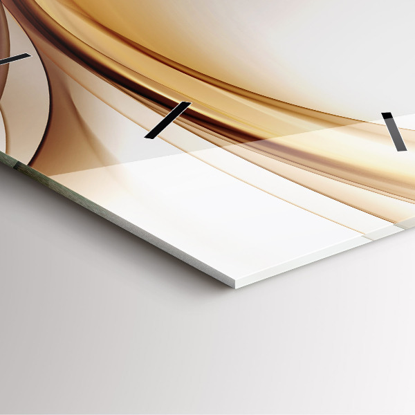 Reloj de pared cuadrado Abstracción dorada