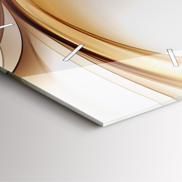 Reloj de pared cuadrado Abstracción dorada