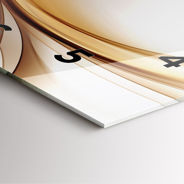 Reloj de pared cuadrado Abstracción dorada