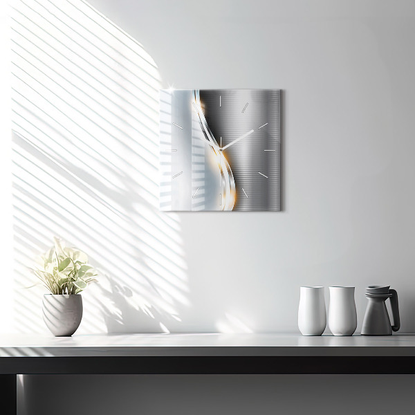 Reloj cuadrado Abstracción metálica