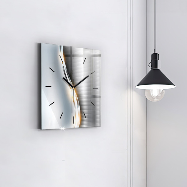 Reloj cuadrado Abstracción metálica