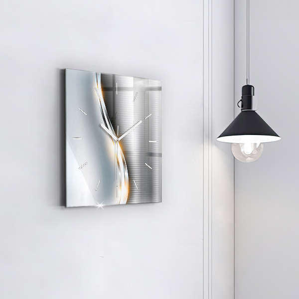 Reloj cuadrado Abstracción metálica