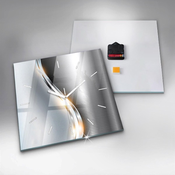 Reloj cuadrado Abstracción metálica