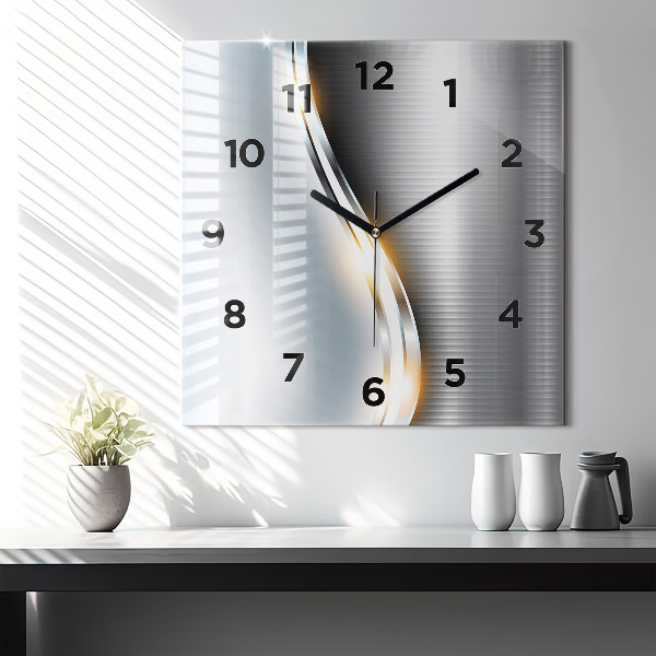 Reloj cuadrado Abstracción metálica