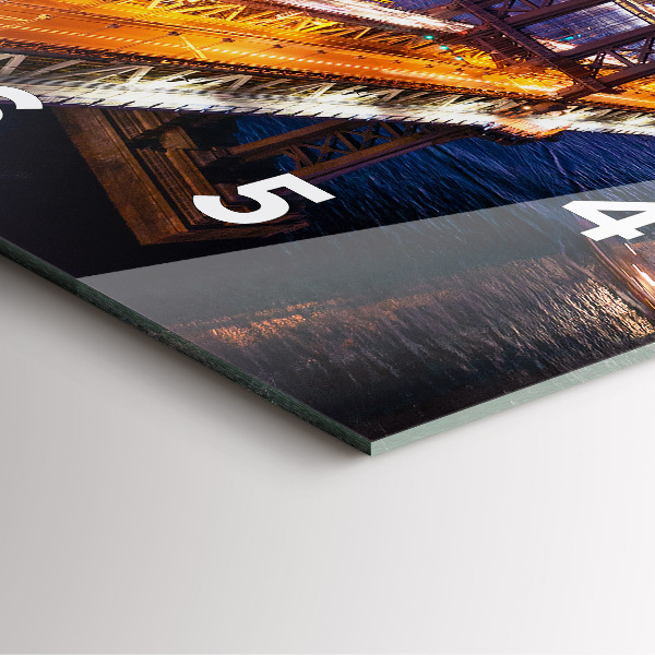 Reloj de pared cuadrado Nueva York y la puesta de sol