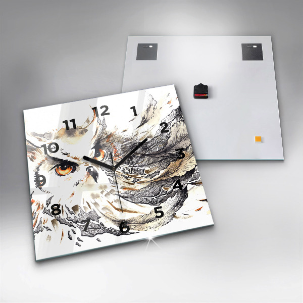 Reloj cuadrado Búho símbolo de sabiduría