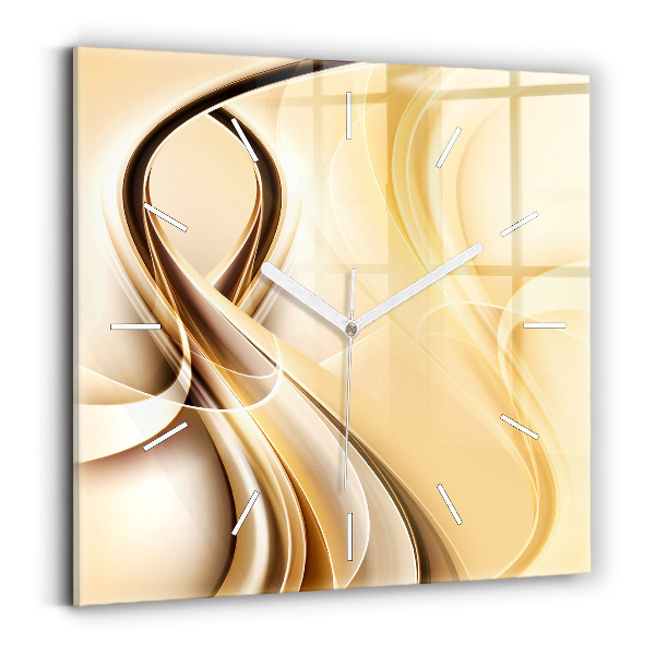Reloj de pared cuadrado Olas abstractas