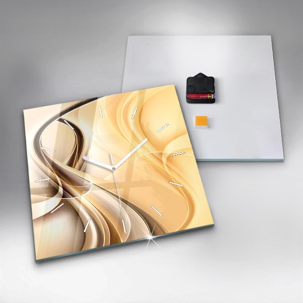 Reloj de pared cuadrado Olas abstractas