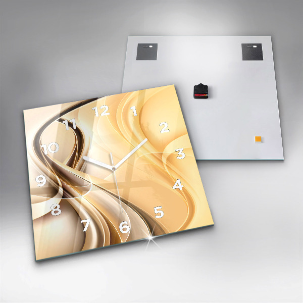 Reloj de pared cuadrado Olas abstractas