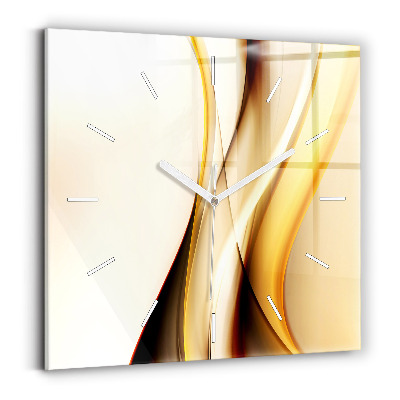 Reloj de pared cuadrado Olas abstractas