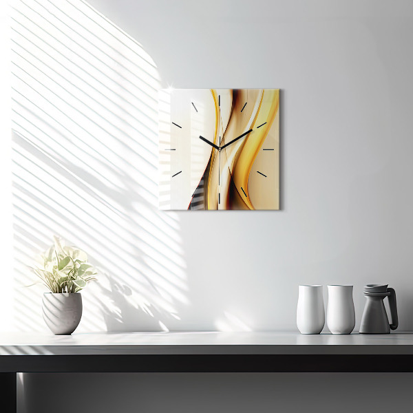 Reloj de pared cuadrado Olas abstractas