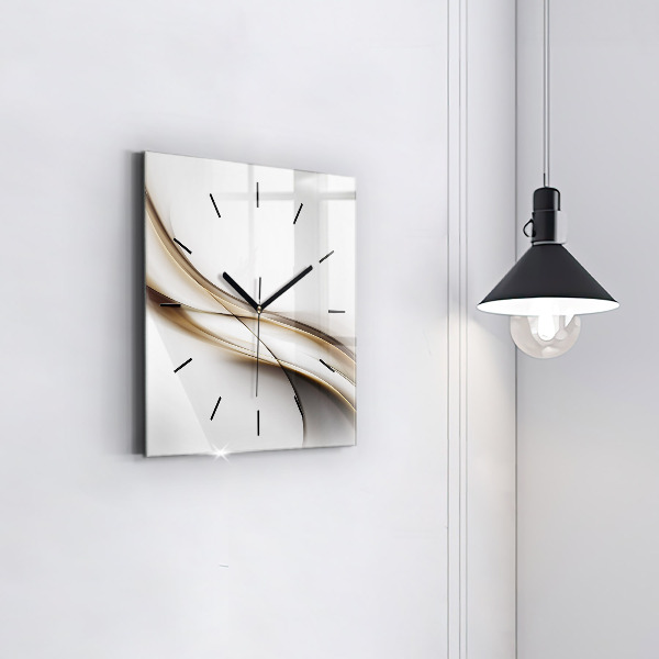 Reloj de pared cuadrado Líneas abstractas