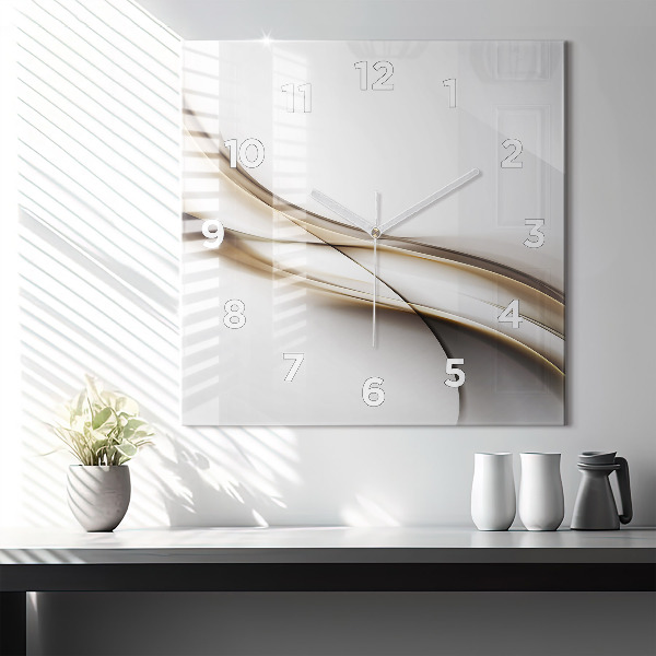 Reloj de pared cuadrado Líneas abstractas