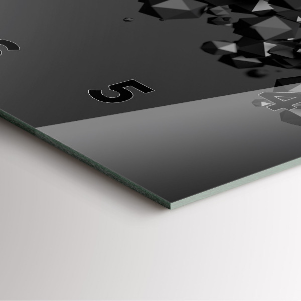 Reloj cuadrado Abstracción negra