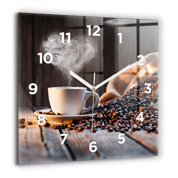 Reloj cuadrado Taza de café
