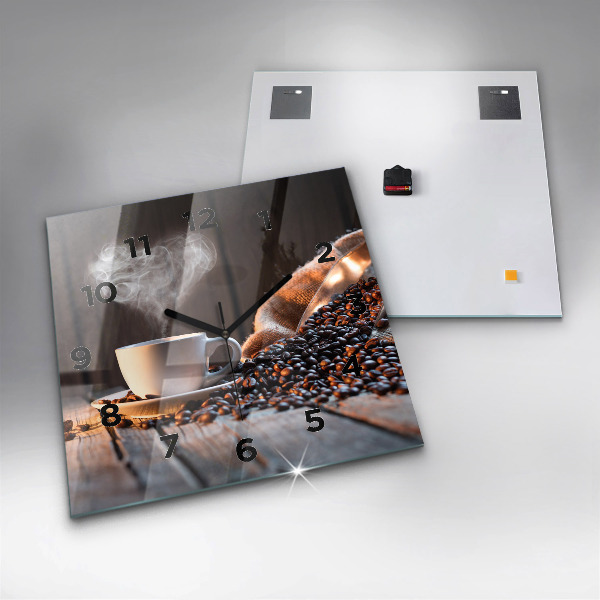 Reloj cuadrado Taza de café