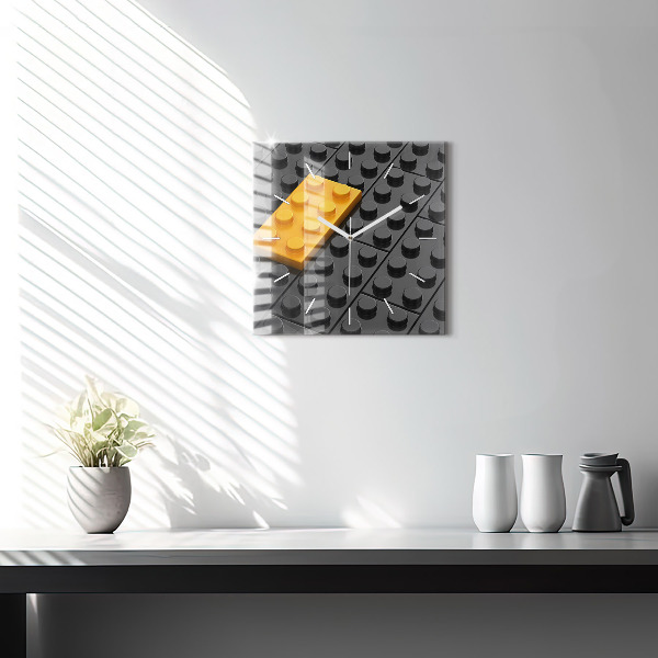 Reloj de pared cuadrado Bloques de juguete