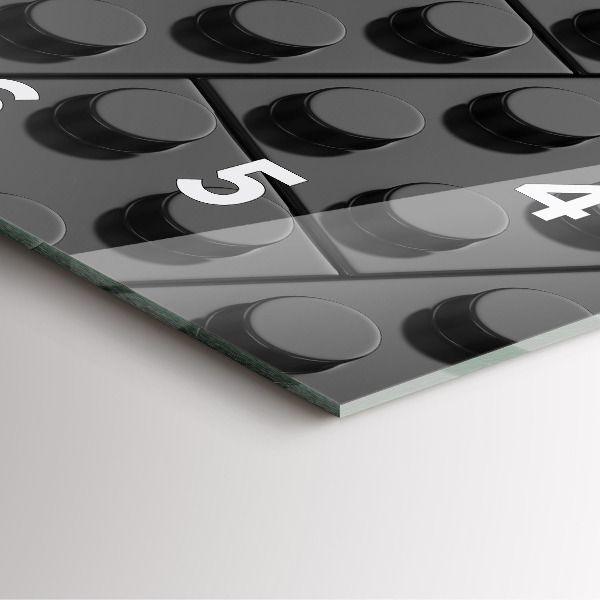 Reloj de pared cuadrado Bloques de juguete