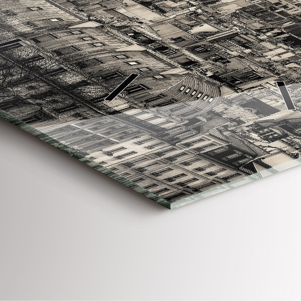 Reloj de pared cuadrado Paisaje panorámico de París