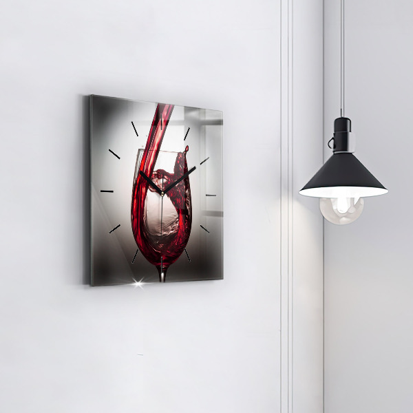 Reloj cuadrado Copa de vino
