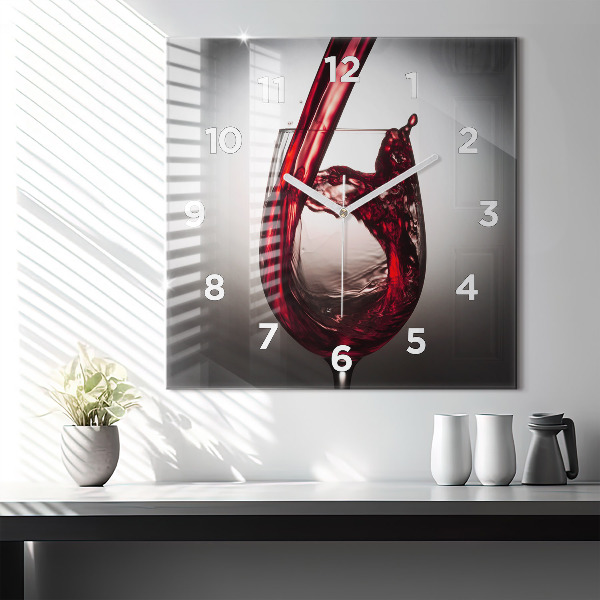 Reloj cuadrado Copa de vino