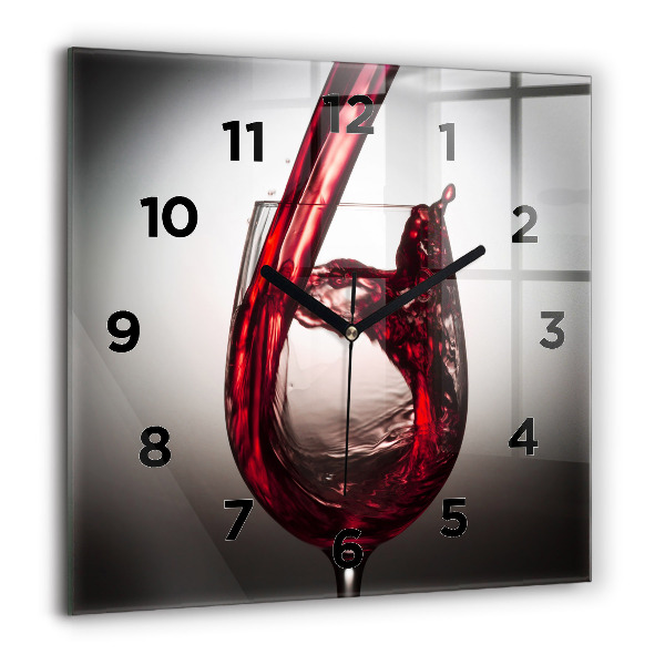Reloj cuadrado Copa de vino