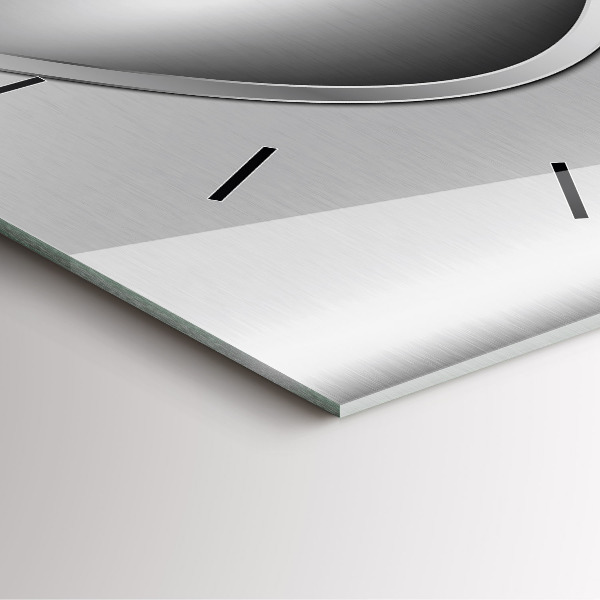 Reloj cuadrado Abstracción de metal gris