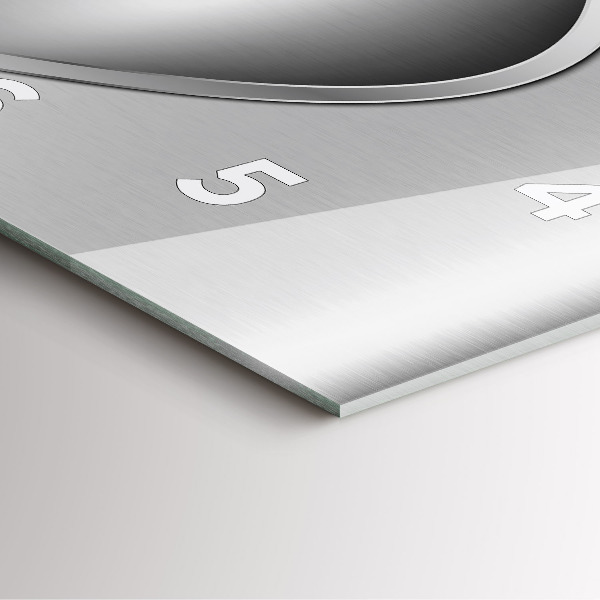 Reloj cuadrado Abstracción de metal gris