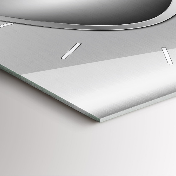 Reloj cuadrado Abstracción de metal gris