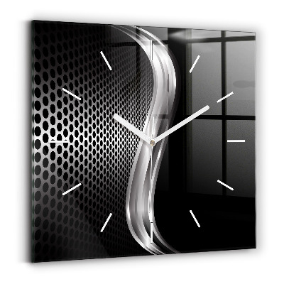 Reloj cuadrado Abstracción de metal negro