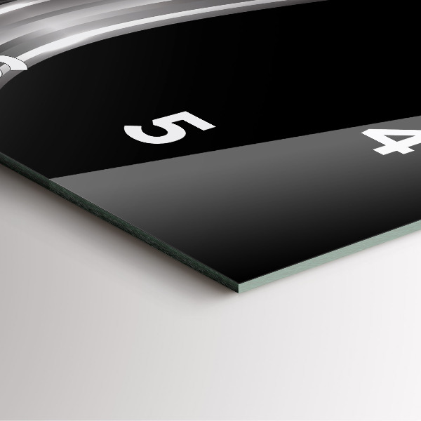 Reloj cuadrado Abstracción de metal negro